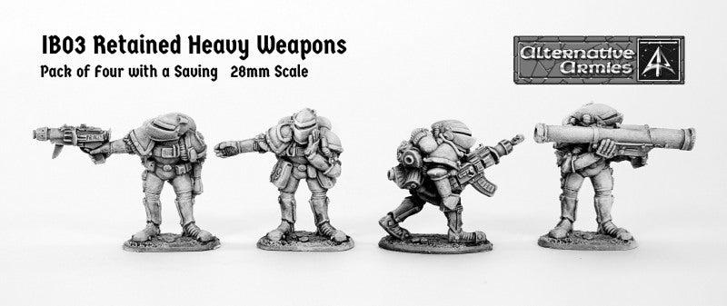 IB03 Retained Heavy Weapons  (Four Pack with Saving)