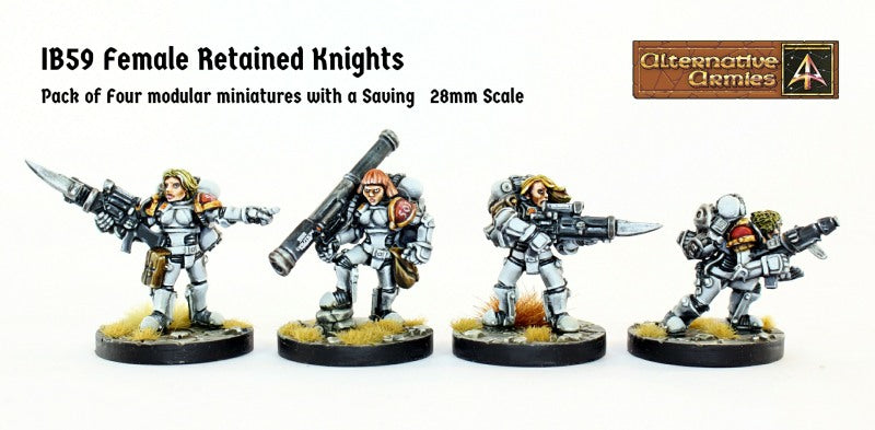 IB59 Female Retained Knights (Four pack modular with saving)