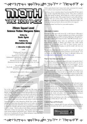 Moth Squad Level Ion Age Wargame Rules - Digital Paid Download
