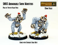 SN03 Abominable Snow Monsters (with separate Xmas Hats)