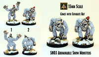 SN03 Abominable Snow Monsters (with separate Xmas Hats)