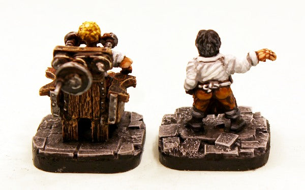 Miniature Métal TTG - Chambre De Torture TOR5 - La Garrotte Chair & Torturer Set - RARE