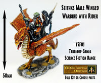 TSF01 Szithks Male Winged Warbird with Rider (Pack or Parts)