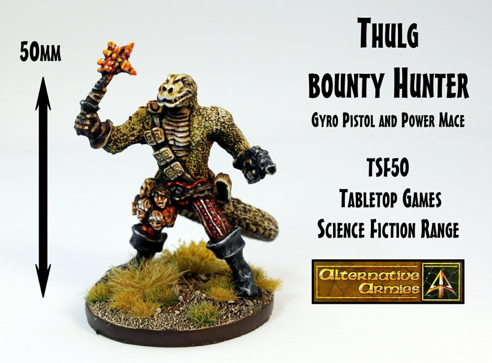TSF50 Thulg bounty Hunter with heavy gyro bolt pistol and power mace