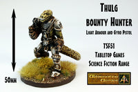 TSF51 Thulg bounty hunter in partial light armour and gyro pistol