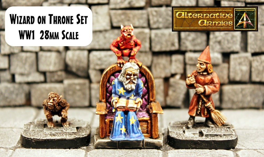 WW1 Wizard on Throne Set  (Set or Parts)