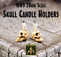 WW9 Skull Candle Holders (Set of Two)